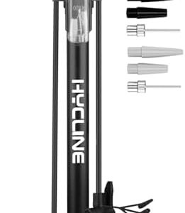 Hycline Hochdruck Fahrradpumpe - 150/160 PSI für Presta, Schrader & Dunlop, ideal für Reifen & Bälle (Schwarz)