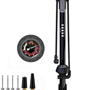 GOBKO Fahrradpumpe mit Manometer – Hochdruck 160 PSI für Rennrad und MTB, perfekte Sportballpumpe für unterwegs