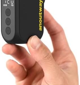 Tiny Pump anoutway Mini-Fahrradpumpe – Elektrische Luftpumpe mit digitalem Manometer für Mountainbike, Stadtrad und Renn