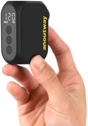 Tiny Pump anoutway Mini-Fahrradpumpe – Elektrische Luftpumpe mit digitalem Manometer für Mountainbike, Stadtrad und Renn
