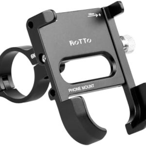 ROTTO Fahrrad Handyhalterung aus Aluminium mit 360° Drehung – Ideal für sichere Navigation unterwegs