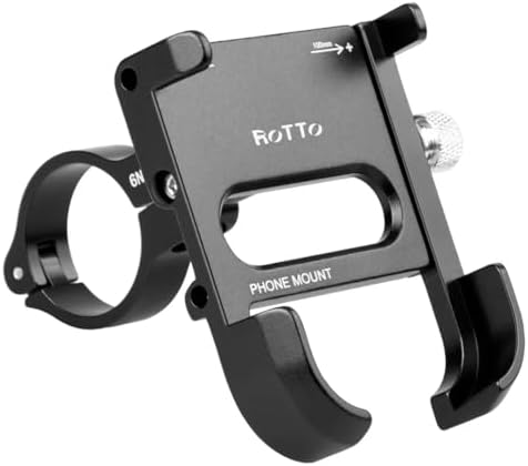 ROTTO Fahrrad Handyhalterung aus Aluminium mit 360° Drehung – Ideal für sichere Navigation unterwegs