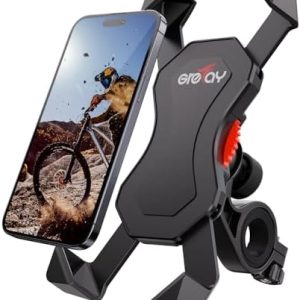 Grefay Universelle Fahrrad Handyhalterung für iPhone & Samsung – 360° drehbar, ideal für Motorradfahrten
