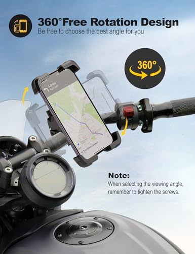 Grefay Handyhalterung für Fahrrad und Motorrad - universelle 360° Lenkerhalterung für iPhone und Samsung Smartphones (|7