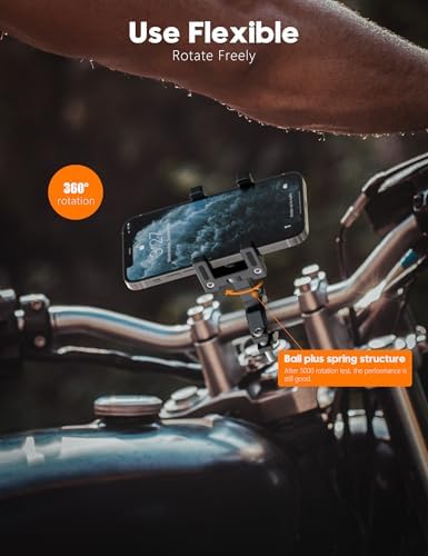 Tiakia Aluminium Handyhalterung für Bikes – 360° drehbar, ideal für Outdoor-Abenteuer, passt Smartphones 4,5-7 Zoll!