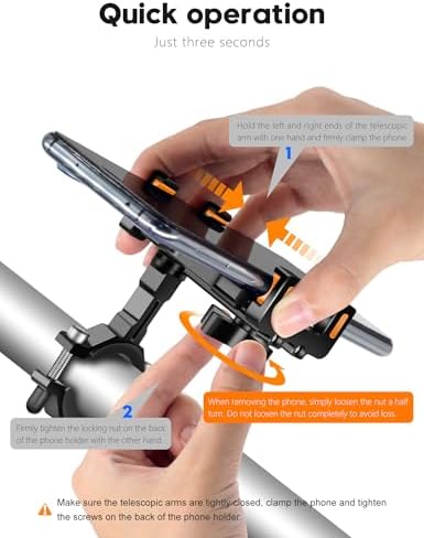 Tiakia Aluminium Handyhalterung für Bikes – 360° drehbar, ideal für Outdoor-Abenteuer, passt Smartphones 4,5-7 Zoll!
