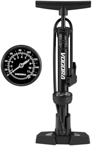 Fahrradpumpe von – Universelle Luftpumpe für alle Ventile mit 160PSI Manometer, ideal für Sport und Freizeit.