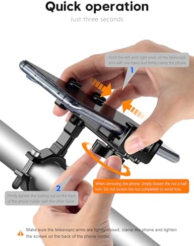 Tiakia Aluminium Handyhalterung für Bikes – 360° drehbar, ideal für Outdoor-Abenteuer, passt Smartphones 4,5-7 Zoll!