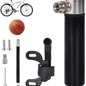 Klein Fahrrad Luftpumpe - Tragbare Mini Hochdruckpumpe 120PSI für Rennrad & Mountainbike, leicht mit Halterung