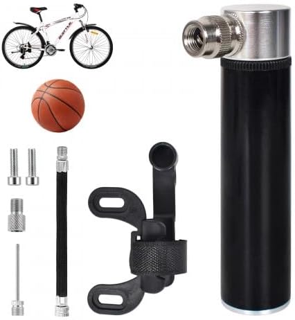 Klein Fahrrad Luftpumpe - Tragbare Mini Hochdruckpumpe 120PSI für Rennrad & Mountainbike, leicht mit Halterung