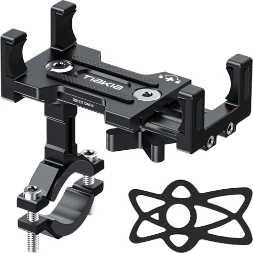 Tiakia Aluminium Handyhalterung für Bikes – 360° drehbar, ideal für Outdoor-Abenteuer, passt Smartphones 4,5-7 Zoll!