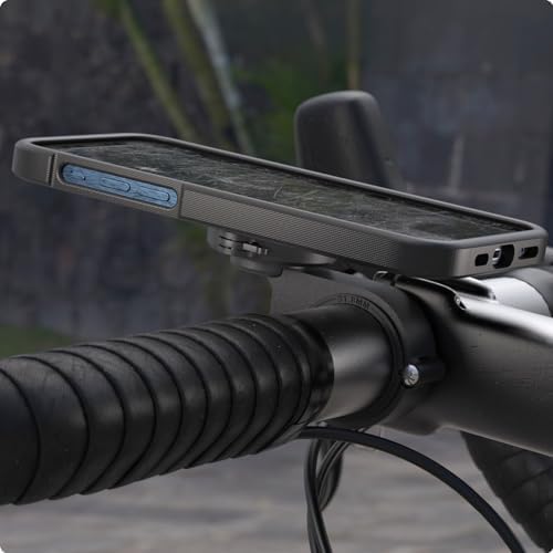 Robuste Alu Handyhalterung für Fahrrad/Motorrad – Schnellverschluss für 4-7,5" Smartphones, ideal für Rennrad und E-Bike