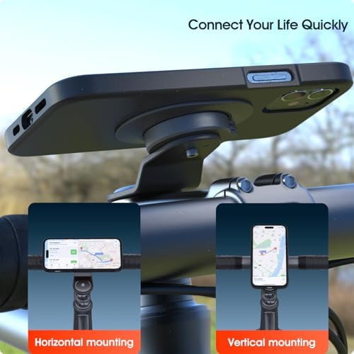 Robuste Alu Handyhalterung für Fahrrad/Motorrad – Schnellverschluss für 4-7,5" Smartphones, ideal für Rennrad und E-Bike