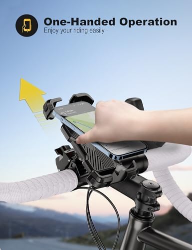 Grefay Handyhalterung für Fahrrad und Motorrad - universelle 360° Lenkerhalterung für iPhone und Samsung Smartphones (|7