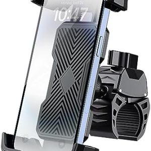Grefay Handyhalterung für Fahrrad und Motorrad - universelle 360° Lenkerhalterung für iPhone und Samsung Smartphones (|7