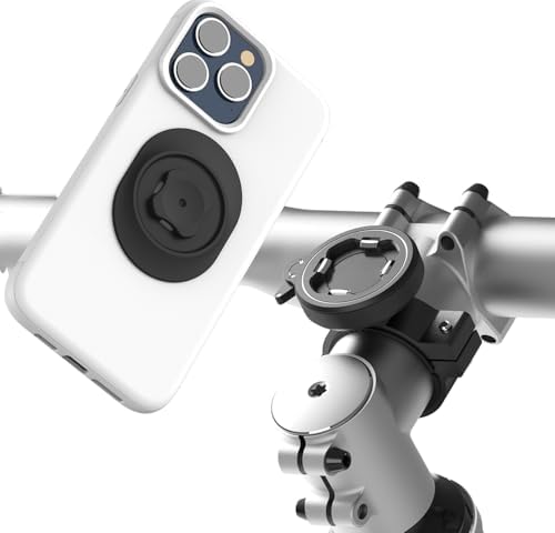 Robuste Alu Handyhalterung für Fahrrad/Motorrad – Schnellverschluss für 4-7,5" Smartphones, ideal für Rennrad und E-Bike