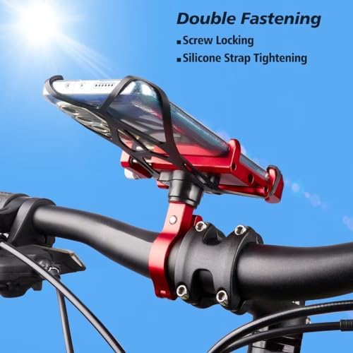 ROTTO Fahrrad Handyhalterung aus Aluminium mit 360° Drehung – Ideal für sichere Navigation unterwegs