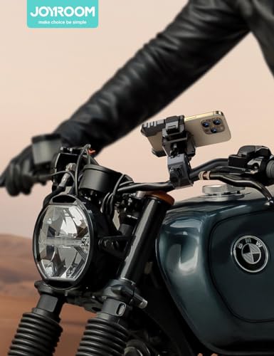 JOYROOM 2025 Upgrade Handyhalterung für Fahrrad & Motorrad – Vibration gedämpft, bombenfeste Halterung für 4,7"-7" Smart