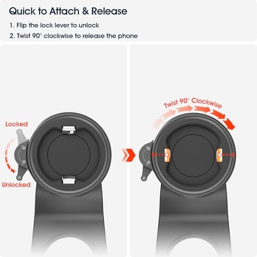 Robuste Alu Handyhalterung für Fahrrad/Motorrad – Schnellverschluss für 4-7,5" Smartphones, ideal für Rennrad und E-Bike