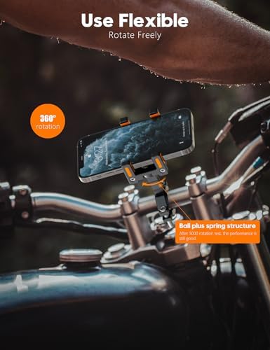 Tiakia Aluminium Handyhalterung für Bikes – 360° drehbar, ideal für Outdoor-Abenteuer, passt Smartphones 4,5-7 Zoll!