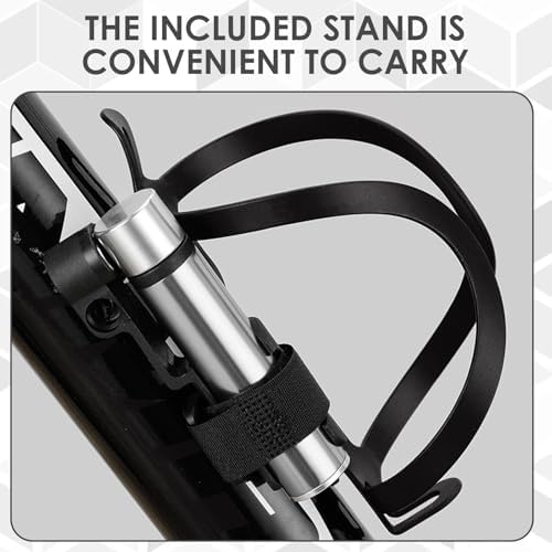 Klein Fahrrad Luftpumpe - Tragbare Mini Hochdruckpumpe 120PSI für Rennrad & Mountainbike, leicht mit Halterung