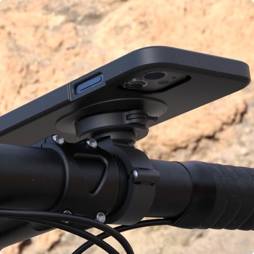 Robuste Alu Handyhalterung für Fahrrad/Motorrad – Schnellverschluss für 4-7,5" Smartphones, ideal für Rennrad und E-Bike