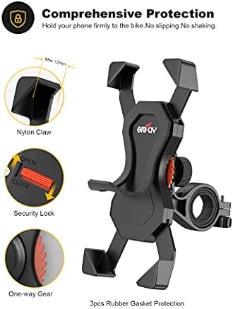 Grefay Universelle Fahrrad Handyhalterung für iPhone & Samsung – 360° drehbar, ideal für Motorradfahrten