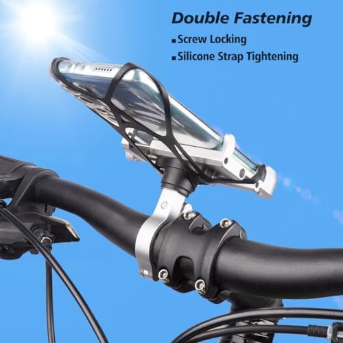 ROTTO Fahrrad Handyhalterung aus Aluminium mit 360° Drehung – Ideal für sichere Navigation unterwegs