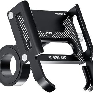 DN DENNOV Aluminium Handyhalterung, 360° drehbar für Fahrrad, Roller & Motorrad – perfekte Smartphone Halterung für Fami