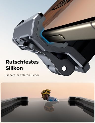 JOYROOM 2025 Upgrade Handyhalterung für Fahrrad & Motorrad – Vibration gedämpft, bombenfeste Halterung für 4,7"-7" Smart