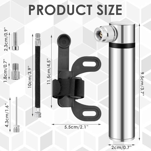 Klein Fahrrad Luftpumpe - Tragbare Mini Hochdruckpumpe 120PSI für Rennrad & Mountainbike, leicht mit Halterung