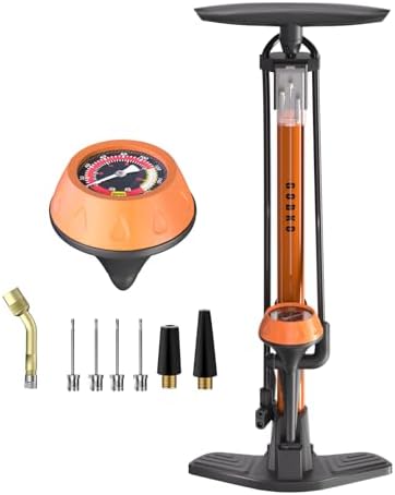 GOBKO Fahrradpumpe mit Manometer – Hochdruck 160 PSI für Rennrad und MTB, perfekte Sportballpumpe für unterwegs