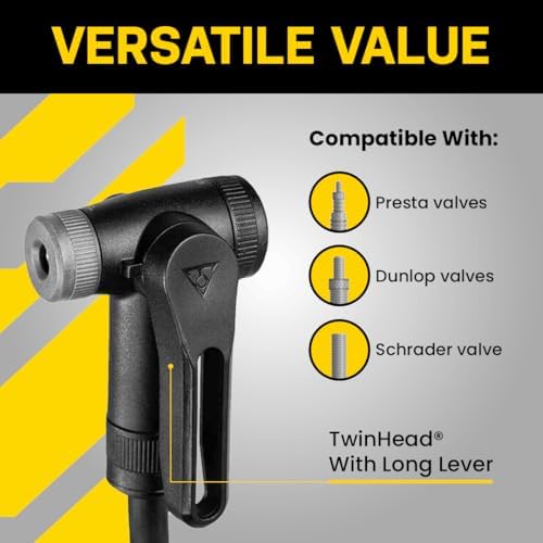 Topeak JoeBlow Fahrradpumpe – Hochdruck Standpumpe für schnelles Aufpumpen zuhause