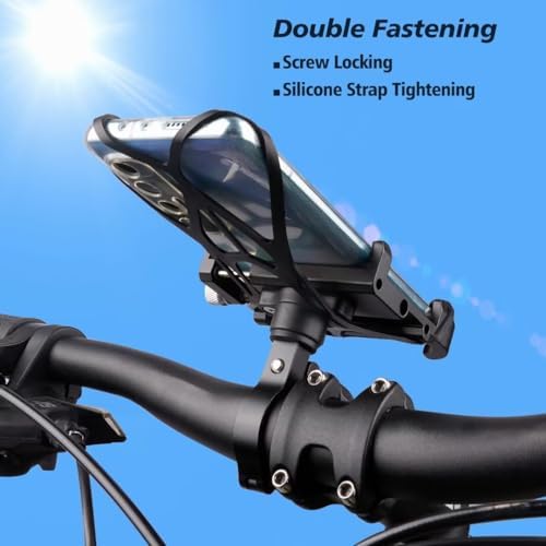 ROTTO Fahrrad Handyhalterung aus Aluminium mit 360° Drehung – Ideal für sichere Navigation unterwegs