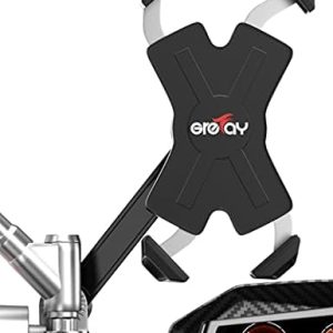 Grefay Motorrad Handyhalterung aus Metall – 360° drehbar, für 4,5-6,8 Zoll Smartphones, ideal für Motorradtouren