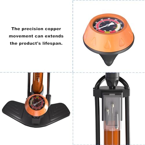 GOBKO Fahrradpumpe mit Manometer – Hochdruck 160 PSI für Rennrad und MTB, perfekte Sportballpumpe für unterwegs