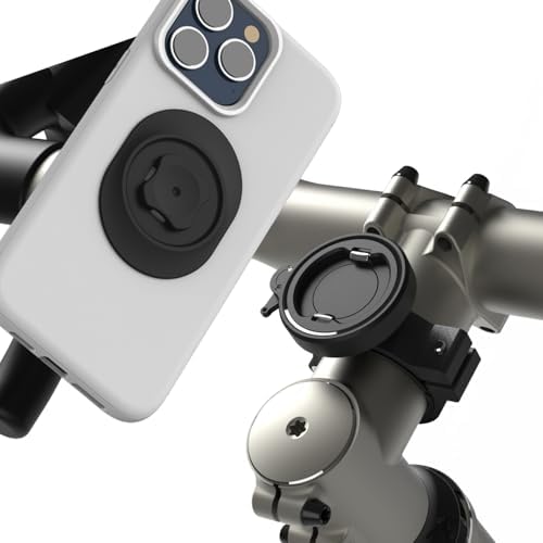 Robuste Alu Handyhalterung für Fahrrad/Motorrad – Schnellverschluss für 4-7,5" Smartphones, ideal für Rennrad und E-Bike