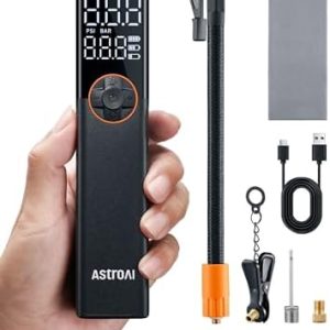AstroAI Elektrische Fahrradpumpe 150PSI – Tragbare Akku-Luftpumpe für Stadt- und Mountainbikes, leistungsstark und viels