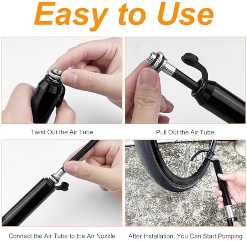 Mini Fahrradpumpe 120 PSI – Tragbare Luftpumpe für Rennrad & Mountainbike, schnelle Reifenaufblasung, inklusive Rahmenha