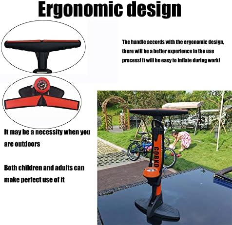 GOBKO Fahrradpumpe mit Manometer – Hochdruck 160 PSI für Rennrad und MTB, perfekte Sportballpumpe für unterwegs