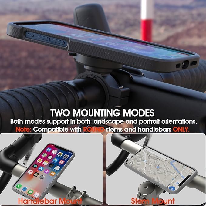 Robuste Alu Handyhalterung für Fahrrad/Motorrad – Schnellverschluss für 4-7,5" Smartphones, ideal für Rennrad und E-Bike