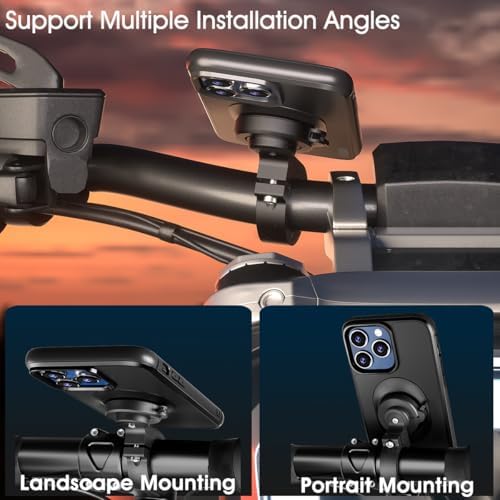 Robuste Alu Handyhalterung für Fahrrad/Motorrad – Schnellverschluss für 4-7,5" Smartphones, ideal für Rennrad und E-Bike