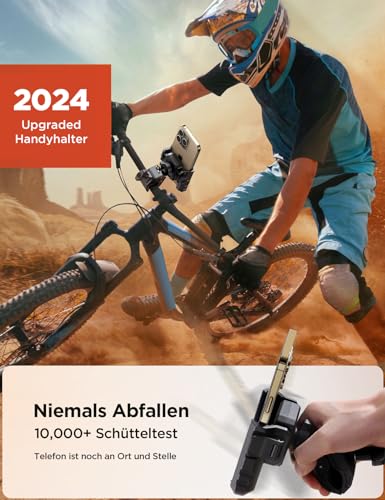 JOYROOM 2025 Upgrade Handyhalterung für Fahrrad & Motorrad – Vibration gedämpft, bombenfeste Halterung für 4,7"-7" Smart