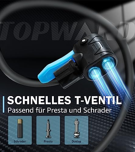 Hochwertige Fahrradpumpe für alle Ventile - Standpumpe für Rennrad, MTB & E-Bike mit 11 Bar Druck!