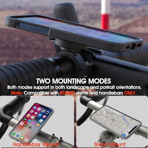 Robuste Alu Handyhalterung für Fahrrad/Motorrad – Schnellverschluss für 4-7,5" Smartphones, ideal für Rennrad und E-Bike