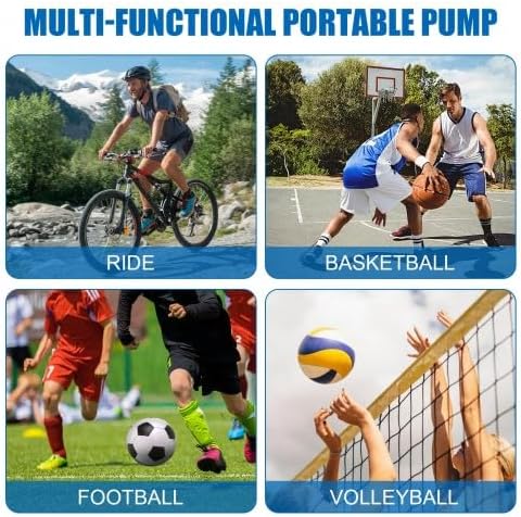 Klein Fahrrad Luftpumpe - Tragbare Mini Hochdruckpumpe 120PSI für Rennrad & Mountainbike, leicht mit Halterung