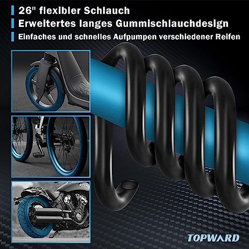 Hochwertige Fahrradpumpe für alle Ventile - Standpumpe für Rennrad, MTB & E-Bike mit 11 Bar Druck!