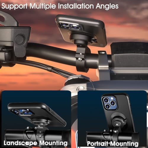 Robuste Alu Handyhalterung für Fahrrad/Motorrad – Schnellverschluss für 4-7,5" Smartphones, ideal für Rennrad und E-Bike