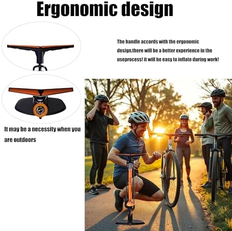 GOBKO Fahrradpumpe mit Manometer – Hochdruck 160 PSI für Rennrad und MTB, perfekte Sportballpumpe für unterwegs