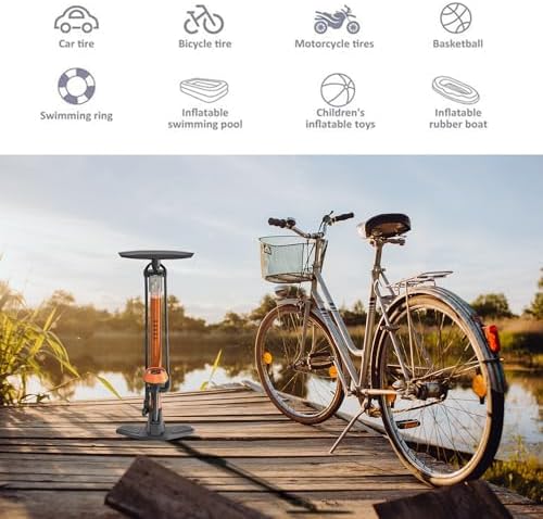 GOBKO Fahrradpumpe mit Manometer – Hochdruck 160 PSI für Rennrad und MTB, perfekte Sportballpumpe für unterwegs